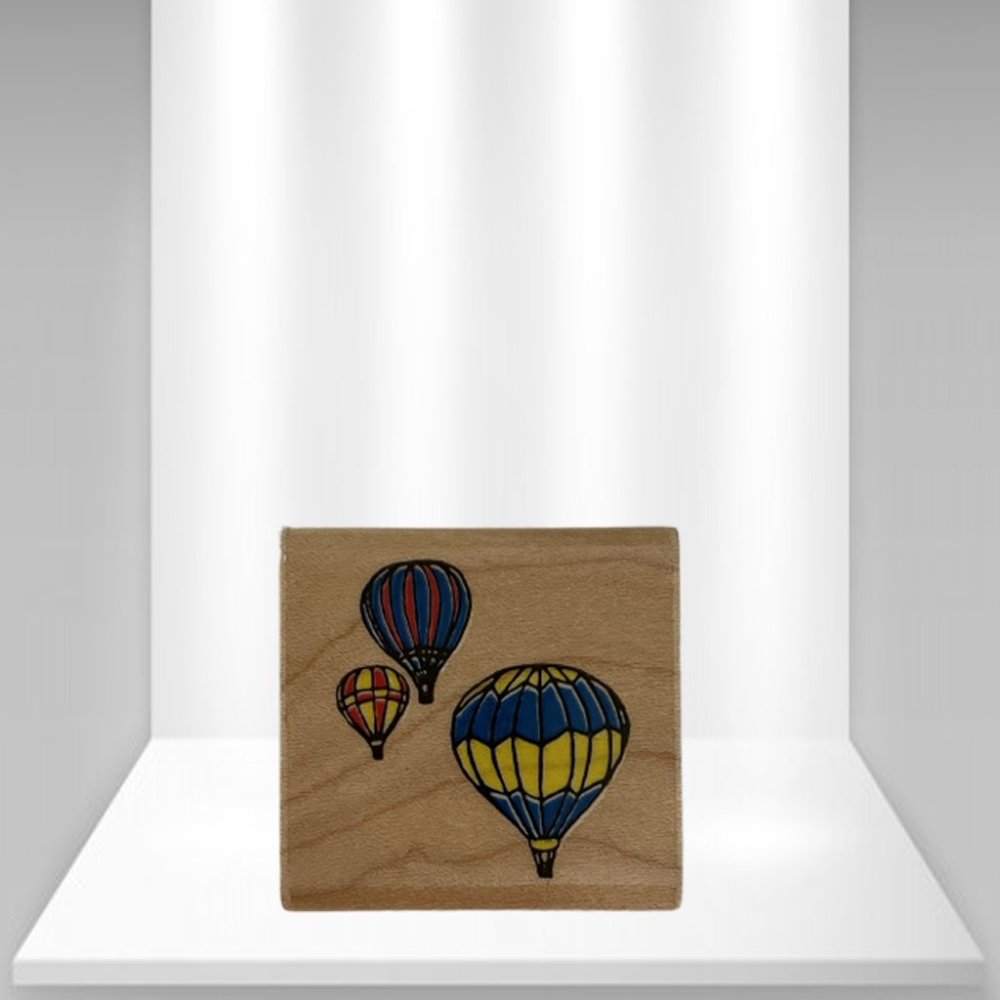 Vintage 1985 Comotion Rubber Stamp Vintage Hot Air Balloon